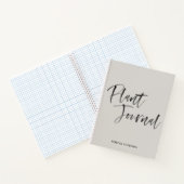 グレーモダンブラシスクリプト書道プラントジャーナル ノートブック (内部)