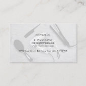 グレーモダンブラックヘアサロンアポイントメントカード 予約カード (裏面)