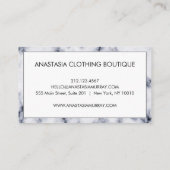 グレーモダンブラック&ホワイトマーブルミニマリストラグジュアリー 名刺 (裏面)