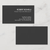 グレーモダンプエレガントラン標準名刺 名刺 (正面/裏面)