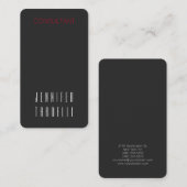 グレーモダンプロフェッショナルコンサルタント長 名刺 (正面/裏面)