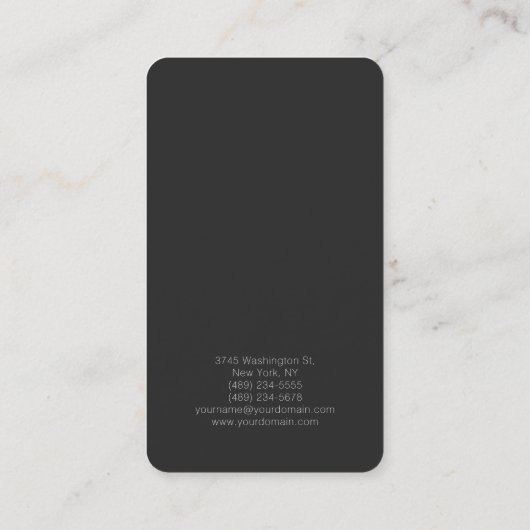 グレーモダンプロフェッショナルコンサルタント長 名刺 (裏面)