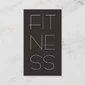 グレーモダンプロフェッショナルフィットネスミニマル 名刺 (正面)