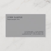グレーモダンプロフェッショナルミニマリストプレーン 名刺 (正面)