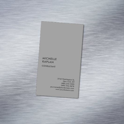 グレーモダンプロフェッショナル独占的 マグネット名刺 (インサイチュ)