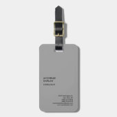 グレーモダンプロフェッショナル独占的 ラゲッジタグ (正面縦)
