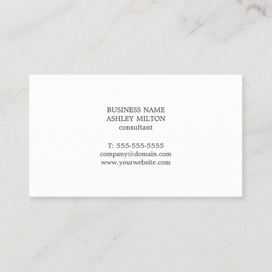 グレーモダンホワイトジオメトリックストライプコンサルタント 名刺 (裏面)