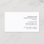 グレーモダンホワイトジオメトリックストライプコンサルタント 名刺 (裏面)