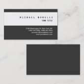 グレーモダンホワイトトレンドプロフェッショナル名刺 名刺 (正面/裏面)