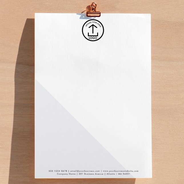 グレーモダンホワイトビジネスのロゴのレターヘッド レターヘッド (Modern Gray White Business Logo Letterhead)