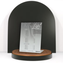 グレーモダンホワイト美容師価格表/メニュー