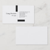 グレーモダンホワストライプのイトの名刺 名刺 (正面/裏面)