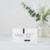 グレーモダンホワストライプのイトの名刺 名刺 (スタンド正面)