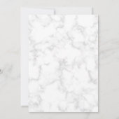 グレーモダンマーブルバラ金ゴールドガールベビー散水 招待状 (裏面)