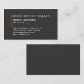 グレーモダンマ魅力的ネージャ 名刺 (正面/裏面)