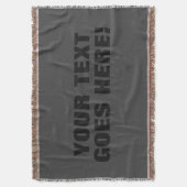 グレーモダンミニマはっきりしたリストのプロフェッショナル スローブランケット (正面縦)