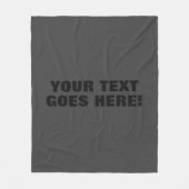 グレーモダンミニマはっきりしたリストのプロフェッショナル フリースブランケット (正面)
