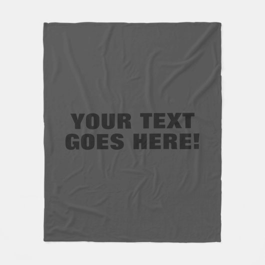 グレーモダンミニマはっきりしたリストのプロフェッショナル フリースブランケット (正面)