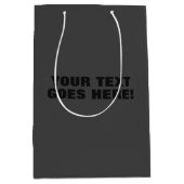 グレーモダンミニマはっきりしたリストのプロフェッショナル ミディアムペーパーバッグ (正面)