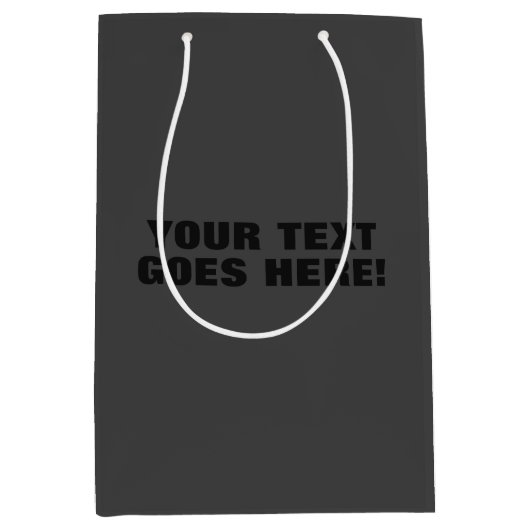 グレーモダンミニマはっきりしたリストのプロフェッショナル ミディアムペーパーバッグ (正面)