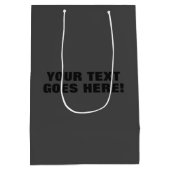 グレーモダンミニマはっきりしたリストのプロフェッショナル ミディアムペーパーバッグ (裏面)