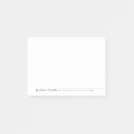 グレーモダンミニマパーソナライズされたリスト名 ポストイット