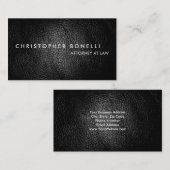 グレーモダンミニマリスト革プレーン名刺 名刺 (正面/裏面)