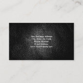 グレーモダンミニマリスト革プレーン名刺 名刺 (裏面)