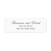 グレーモダンミニマルリターンアドレスのラベル ラベル (正面)