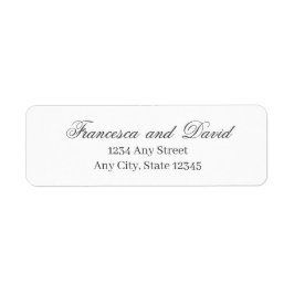 グレーモダンミニマルリターンアドレスのラベル ラベル