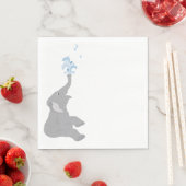 グレーモダンミニマル象シャワーパーティーナプキン スタンダードランチョンナプキン (インサイチュ)