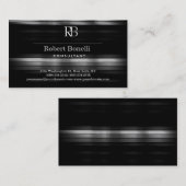 グレーモダンモノグラム名刺 名刺 (正面/裏面)