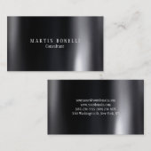 グレーモダンユニークプレーンクリーン 名刺 (正面/裏面)