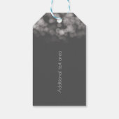 グレーモダンライツミニマルシックなパーティーフェイバー ギフトタグ (裏面)