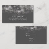 グレーモダンラミニマルイトサロンフレンド参照 紹介カード (正面/裏面)