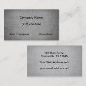 グレーモダンリネンのテクスチャ 名刺 (正面/裏面)