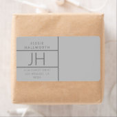 グレーモダンルッキング差出人住所出荷 ラベル (インサイチュ)