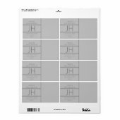 グレーモダンルッキング差出人住所出荷 ラベル (フルシート)