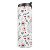 グレーモダンレッドフローラモノグラム タンブラー (回転左)