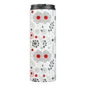 グレーモダンレッドフローラモノグラム タンブラー (裏面)