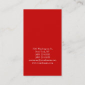 グレーモダンレッドモノグラム名刺 名刺 (裏面)