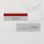 グレーモダンレッド弁護士弁護士名刺 スキニー名刺 (正面/裏面)
