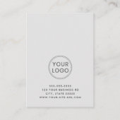 グレーモダンロカスタムゴ垂直アポイントメントカード 予約カード (裏面)