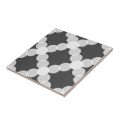 グレーモダン円の透明パターン タイル (側面)