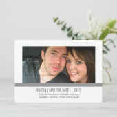 グレーモダン写真の保存招待状 セーブザデート (スタンド正面)