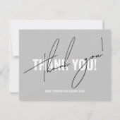 グレーモダン包装インサート サンキューカード (正面)