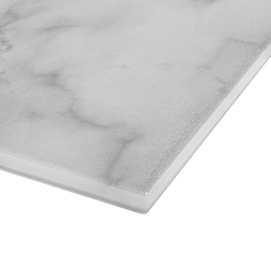  グレーモダン大理石と木科の名前モノグラム  カッティングボード (角)