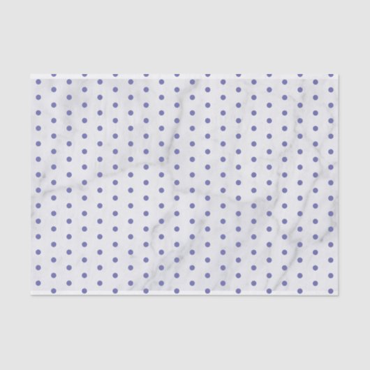 グレーモダン大理石に設定された青い水玉模様パターン 薄葉紙 (正面)