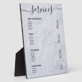 グレーモダン大理石サロン価格表サービスメニュー フォトプラーク (側面)