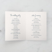 グレーモダン手書きスクリプトエレガントな結婚式 プログラム (内部)